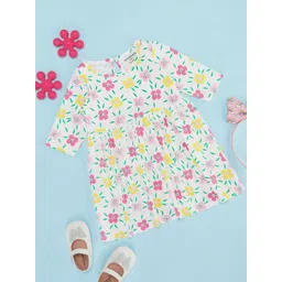 Pantaloons Baby Girls Cotton Floral Printed Fit & Flare Dress-picture-33