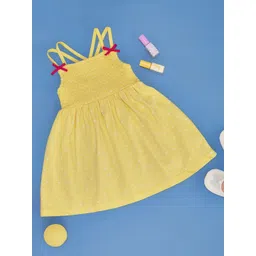 Pantaloons Baby Girls Cotton Shoulder Straps Printed Fit & Flare Dress-picture-14