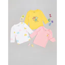 Pantaloons Baby Girls Drop-Shoulder Sleeves Applique T-shirt-picture-21