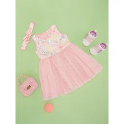 Pantaloons Baby Girls Embellished Fit & Flare Dress-picture-39