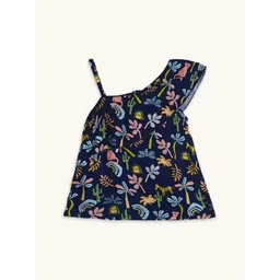 Pantaloons Baby Girls Floral Print One Shoulder Cotton Top-picture-25