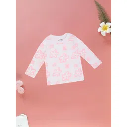 Pantaloons Baby Girls Graphic Printed Pure Cotton Slim Fit T-shirt-picture-43