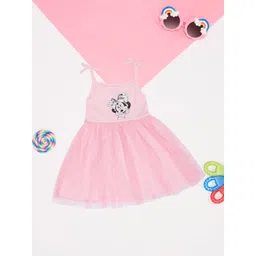 Pantaloons Baby Girls Graphic Printed Shoulder Straps Fit & Flare Cotton Dress-picture-16