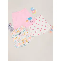 Pantaloons Baby Girls Multicoloured Shorts - Pack of 3-picture-39