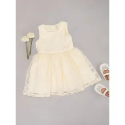 Pantaloons Baby Girls Self Design Fit & Flare Dress-picture-51