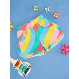 Pantaloons Baby Girls Striped Pure Cotton Shorts-picture-53