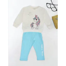 Pantaloons Baby Girls Tanager Turquoise Printed Clothing Set-picture-44