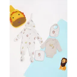 Pantaloons Baby Girls Whitecap Gray Printed Gift Set-picture-40