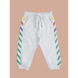Pantaloons Baby Grey Cotton Striped Trackpants-picture-20