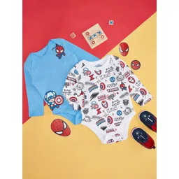 Pantaloons Baby Infant Boys Pack Of 2 Printed Cotton Bodysuit-picture-18
