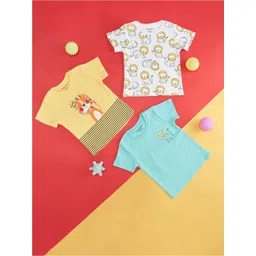 Pantaloons Baby Infant Boys Pack Of 3 Graphic Printed Cotton T-shirts-picture-17