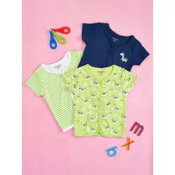 Pantaloons Baby Infant Boys Pack Of 3 Printed V-Neck Cotton T-shirt-picture-27