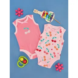 Pantaloons Baby Infant Girls Pack Of 2 Printed Cotton Bodysuit-picture-11