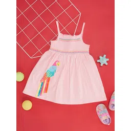 Pantaloons Baby Infant Girls Shoulder Straps Pure Cotton Empire Dress-picture-12