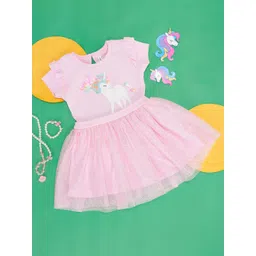 Pantaloons Baby Infants Girls Embellished Ruffles Cotton Fit & Flare Dress-picture-21