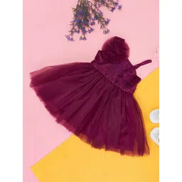 Pantaloons Baby Infants Girls Self Design One Shoulder Fit & Flare Dress-picture-26