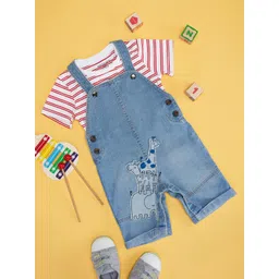 Pantaloons Baby Infatnt Boys Dungaree With T-Shirt-picture-21