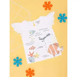 Pantaloons Baby Kids Bright White Cotton Regular Fit Top-picture-14