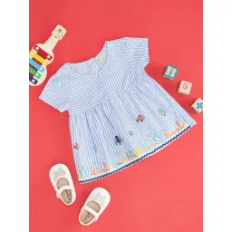 Pantaloons Baby Kids Cerulean Cotton Striped Top-picture-12