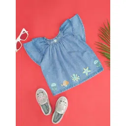 Pantaloons Baby Kids Clear Sky Cotton Regular Fit Top-picture-13