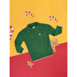 Pantaloons Baby Kids Green Cotton Embroidered Full Sleeves Sweater-picture-34