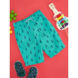 Pantaloons Baby Kids Green Cotton Printed Shorts-picture-41