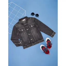 Pantaloons Baby Kids Jet Black Cotton Regular Fit Full Sleeves Jacket-picture-25