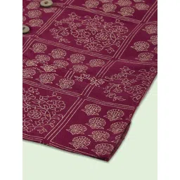 Pantaloons Baby Kids Maroon Cotton Printed Waistcoat image 4
