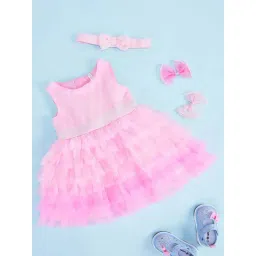 Pantaloons Baby Kids Pink Cotton Regular Fit Dress-picture-27