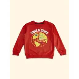 Pantaloons Baby Kids Red Printed Full Sleeves Sweatshirt-picture-16