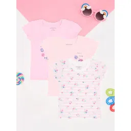 Pantaloons Baby Multi A Pink T-Shirts - Pack of 3-picture-34