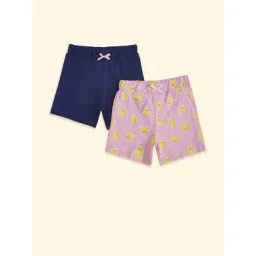 Pantaloons Baby Navy & Pink Cotton Printed Shorts (Pack of 2)-picture-13