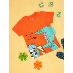 Pantaloons Baby Orange Cotton Printed T-Shirt-picture-25