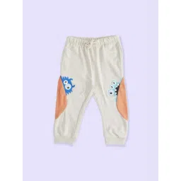 Pantaloons Baby White & Pink Cotton Printed Trackpants-picture-29