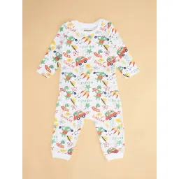 Pantaloons Baby White Printed Full Sleeves T-Shirt with Pants-picture-26