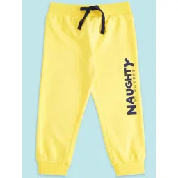 Pantaloons Baby Yellow & Navy Cotton Printed Trackpants-picture-38
