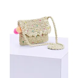 Pantaloons Junior Beige Woven Small Cross Body Bag-picture-36