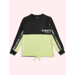 Pantaloons Junior Black & Green Cotton Printed Full Sleeves Sweatshirt-picture-33
