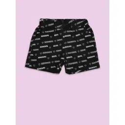 Pantaloons Junior Black Cotton Striped Shorts-picture-41