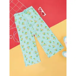 Pantaloons Junior Blue & Yellow Printed Pants-picture-45