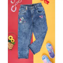 Pantaloons Junior Blue Cotton Applique Jeans-picture-27