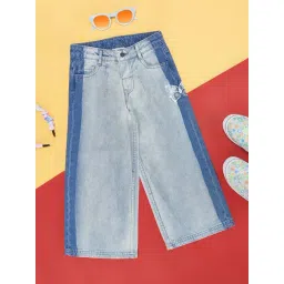 Pantaloons Junior Blue Cotton Flared Fit Jeans-picture-15