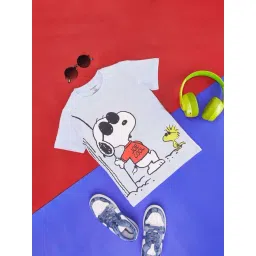 Pantaloons Junior Blue Cotton Printed T-Shirt-picture-41