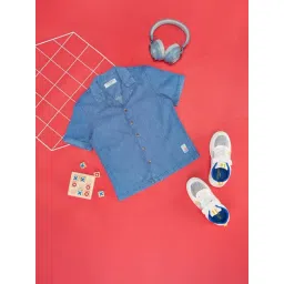 Pantaloons Junior Blue Cotton Regular Fit Shirt-picture-21