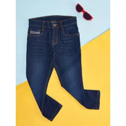 Pantaloons Junior Blue Cotton Tapered Fit Jeans-picture-30