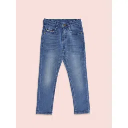Pantaloons Junior Blue Tapered Fit Jeans-picture-42