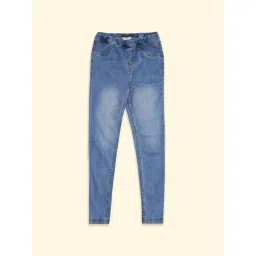Pantaloons Junior Blue Tapered Fit Jeans-picture-10