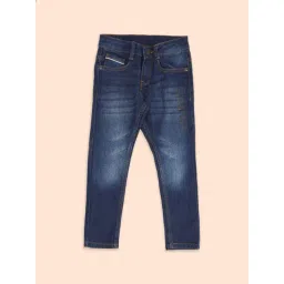 Pantaloons Junior Blue Tapered Fit Jeans-picture-43