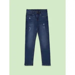 Pantaloons Junior Blue Tapered Fit Jeans-picture-41
