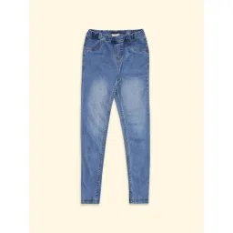 Pantaloons Junior Blue Tapered Fit Jeans image 1